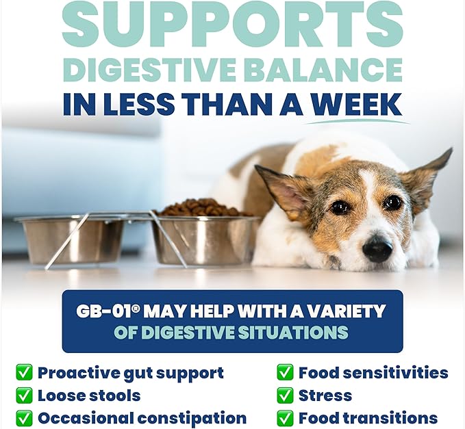 Jope Synbiotic GB-01® - Prebiotics and Probiotics for Dogs & Cats - Clinically Proven Formula - Vet Formulated for Gut Health, Stool Quality, Diarrhea, Immunity, Skin & Coat - 30 Gut Powder Capsules