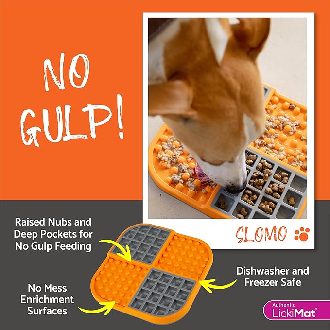 Lickimat Slomo, Dog Slow Feeding Lick Mat, Boredom Anxiety Reducer, Turquoise