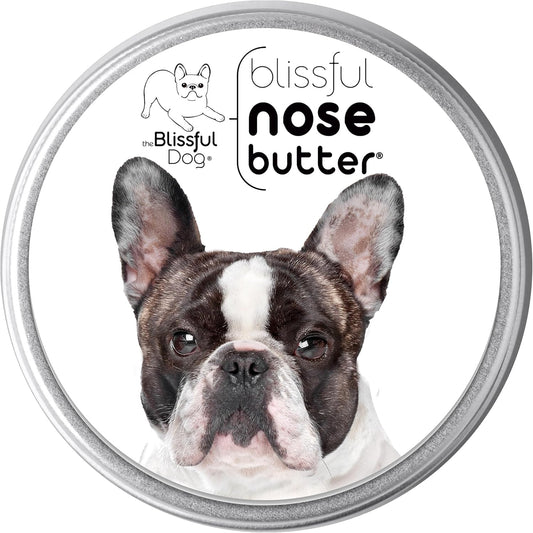 The Blissful Dog French Bulldog Pied Nose Butter for Dry, Cracked Skin, Lick-Safe Dog Nose Balm with Moisturizing Shea Butter, Almond, Olive, and Essential Oils, Pet Supplies, Uncented, 2 oz.