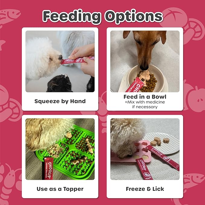 Choolip Squeeze Vita Stick Lickable Cat & Dog Treats – 14 Sticks (2×7 Value Bundle) Heart Support, Creamy Grain-Free Puree with Omega 3, Taurine, L-Carnitine & CoQ10 for Cardiovascular Health & Energy