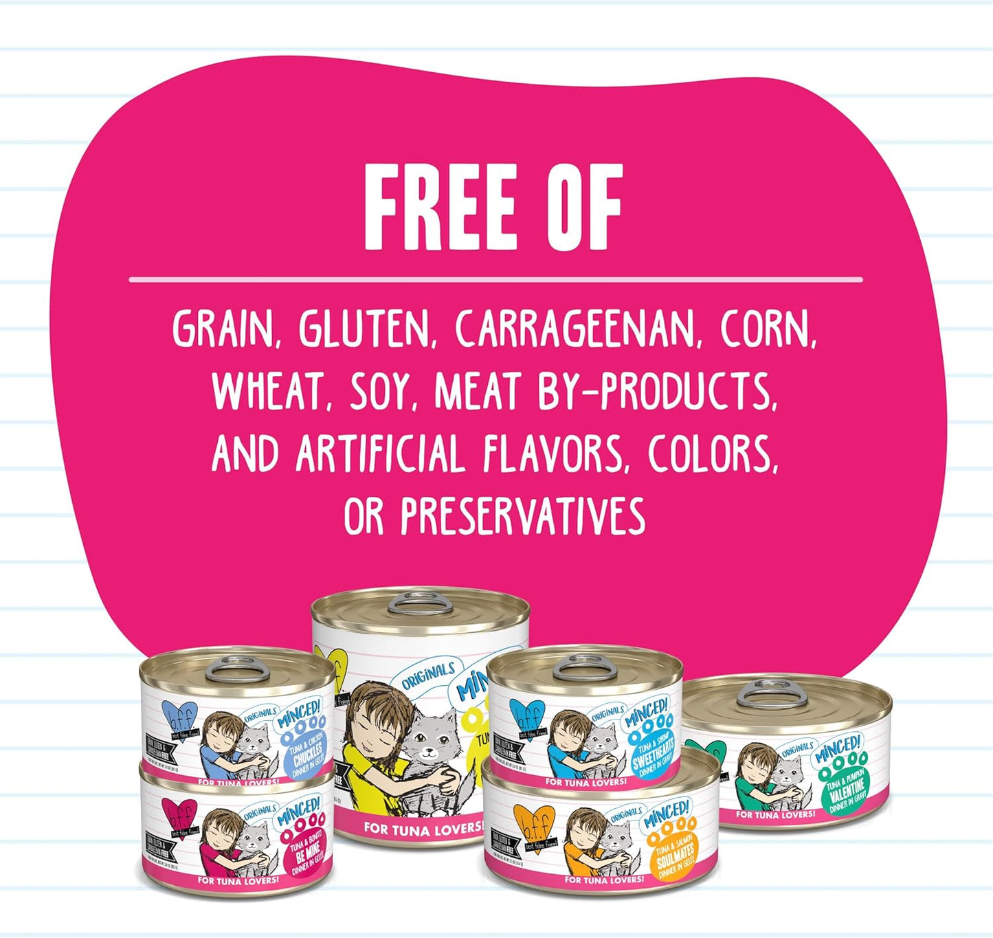 Weruva Best Feline Friend (B.F.F.) Tuna & Tilapia Twosome with Tuna & Tilapia in Gelée Cat Food, 5.5oz Can (Pack of 24)