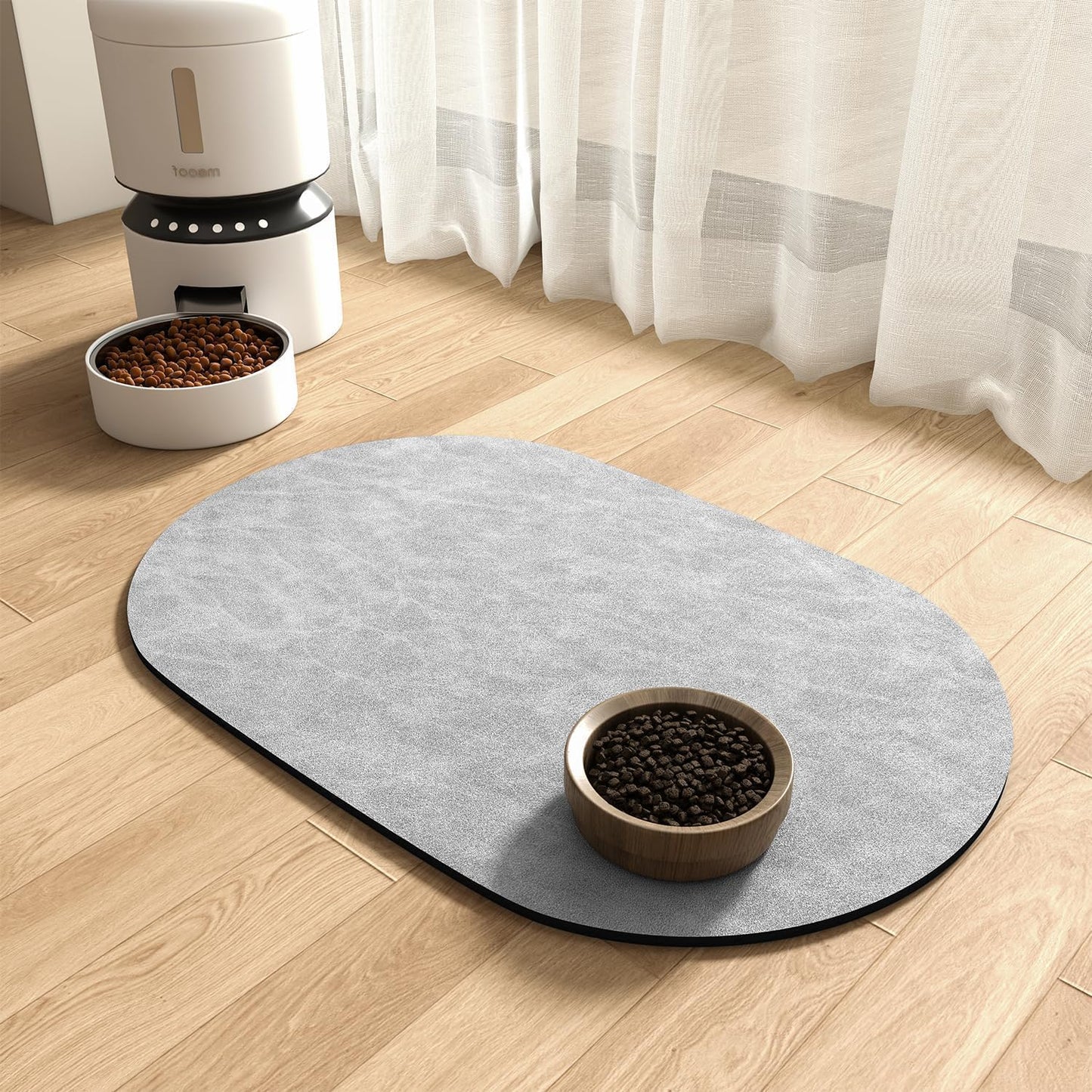 Absorbent Food Mat for Dogs - Quick Dry, No Stains, Prevents Mess from Food & Water Bowls