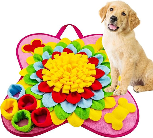 Snuffle Mat for Dogs Pet Treats Feeding for Small Medium Breed Dogs Non-Slip Interactive Dog Puzzle Toys Encourages Natural Foraging Skills