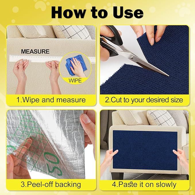 78.7"x15.8" Large Couch Protector from Cat Claws,Anti Scratch Furniture Protector for Cats Corner Wall Scratcher,Replacement for Cat Tree Post Shelves