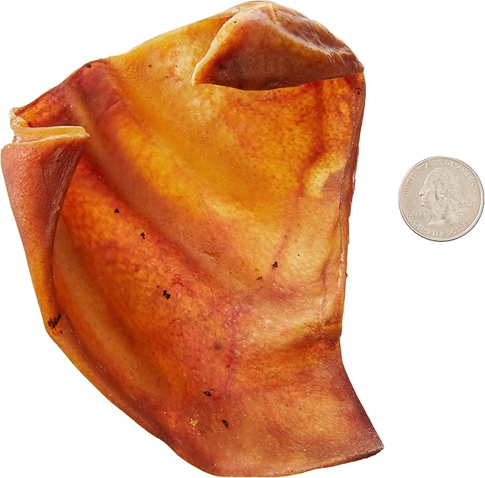 Amazon Brand – Wonder Bound Whole Pig Ears Dog Treats, Pork, 6 ounce, 6 Count (Pack of 1)