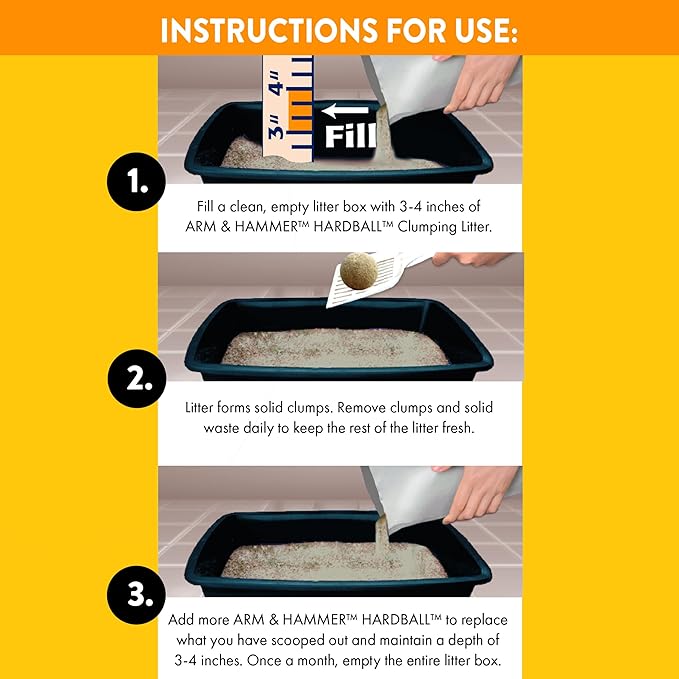 ARM & Hammer Hardball Lightweight Platinum Multi-Cat Clumping Cat Litter Odor Control, Easy No-Mess Scooping, Garden Bloom Scent, 14.5 Lbs.
