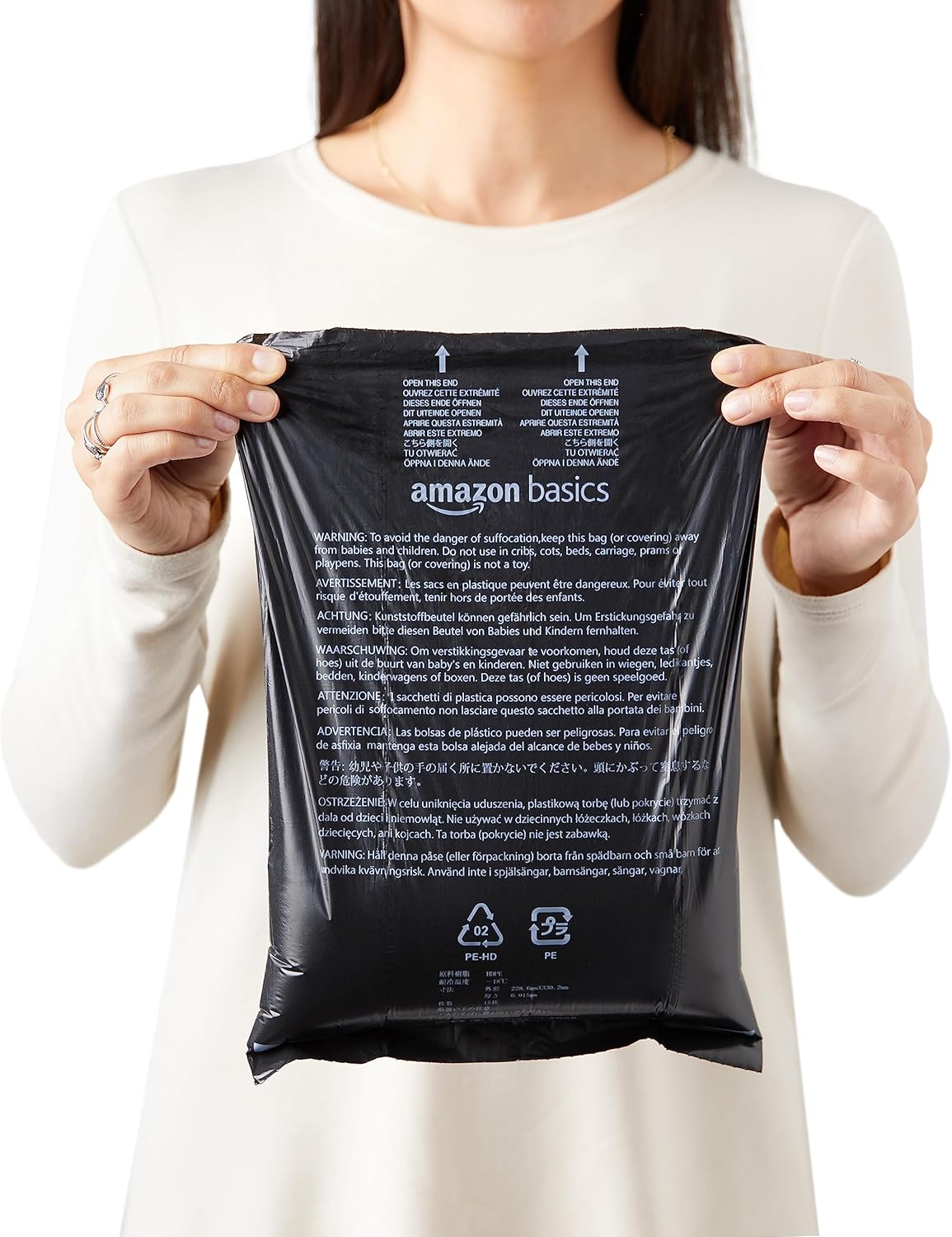 Amazon Basics Dog Poop Leak Proof Bags with Dispenser and Leash Clip, Unscented, 300 Count, 20 Pack of 15, Black, 13 x 9 Inch