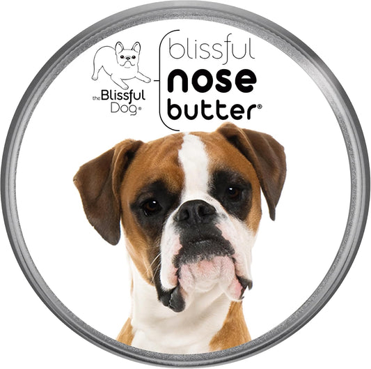 The Blissful Dog Fawn Boxer Nose Butter for Dry, Cracked Skin, Lick-Safe Dog Nose Balm with Moisturizing Shea Butter, Almond, Olive, and Essential Oils, Pet Supplies, Uncented, 1 oz.