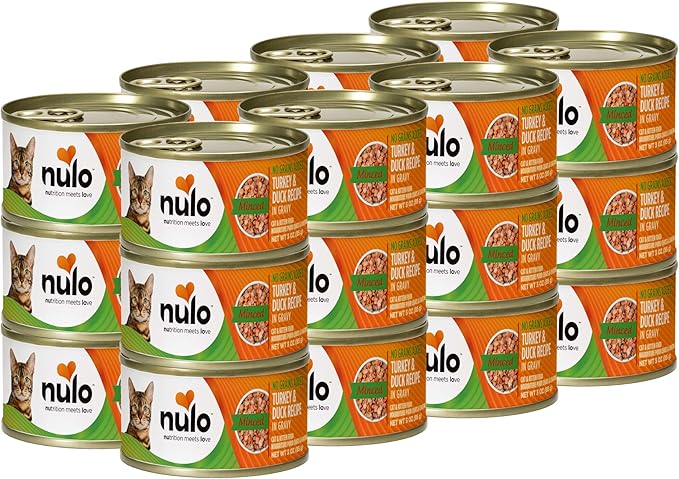 Nulo Turkey & Duck Grain-Free Minced Wet Canned Cat Food, 3 Ounce (Pack of 24)