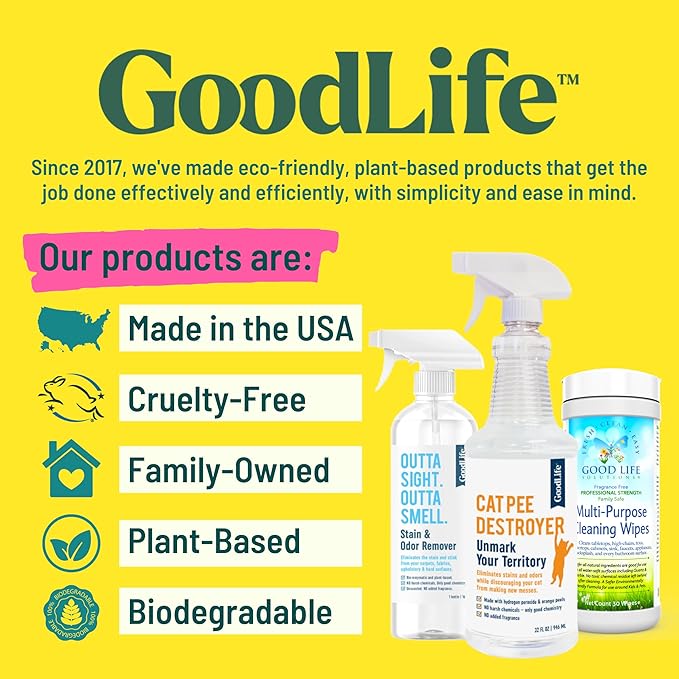 Cat Pee Destroyer - Cat Urination Stain & Urine Odor Eliminator for Home - Deodorizer for Litter Box, Carpet, Mattress, Couches, Furniture, & Floors (CPD 32)