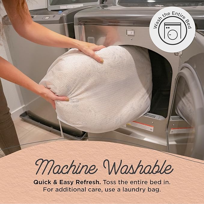 Best Friends by Sheri Original Calming Donut Dog and Cat Bed, Lux Faux Fur, Dark Brown, (23in x 23in) - Anxiety Relief for Pets Up to 25 lbs