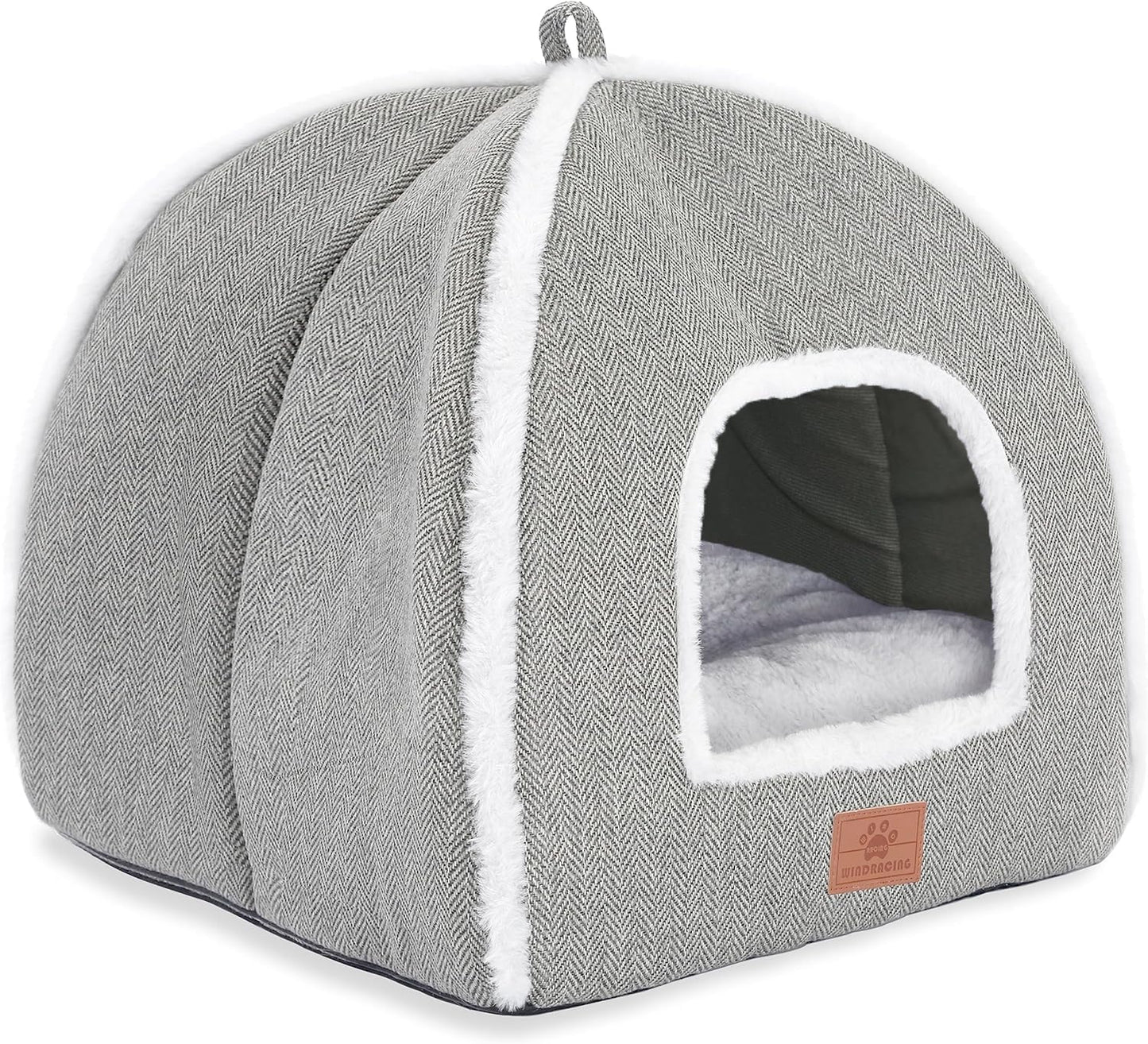 Cat Bed for Indoor Cats - Cat Cave Bed Cat House Cat Tent with Removable Washable Cushioned Pillow, Soft and Self Warming Kitten beds, for Small and Medium Cat Beds & Furniture