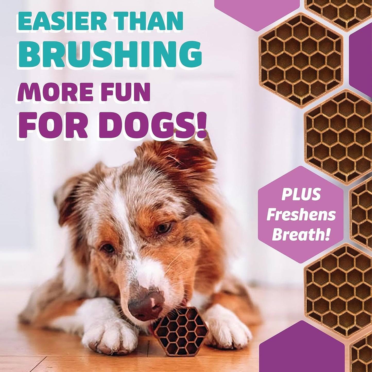 Dog Dental Treats – Vet VOHC Approved – Delicious Chicken Protein – Removes Tartar with Cleaning Comb Shape – Dental Dog Treats for Extra Large Dogs (12oz, 6 Count)