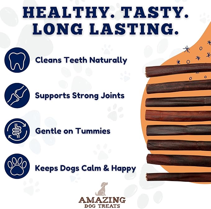 Amazing Dog Treats 6 Inch Collagen Stick - (75 Count)- Collagen Sticks for Dogs - No Hide Dog Bones