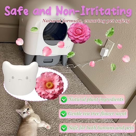 6PCS Pets Deodorizing Pods for Cumrige Self Cleaning Litter Box, Odor Remover for Fumoi Automatic Cat Litter Box, Camellia Flower Scented, Long-Lasting Fragrance, Keep Home Fresh
