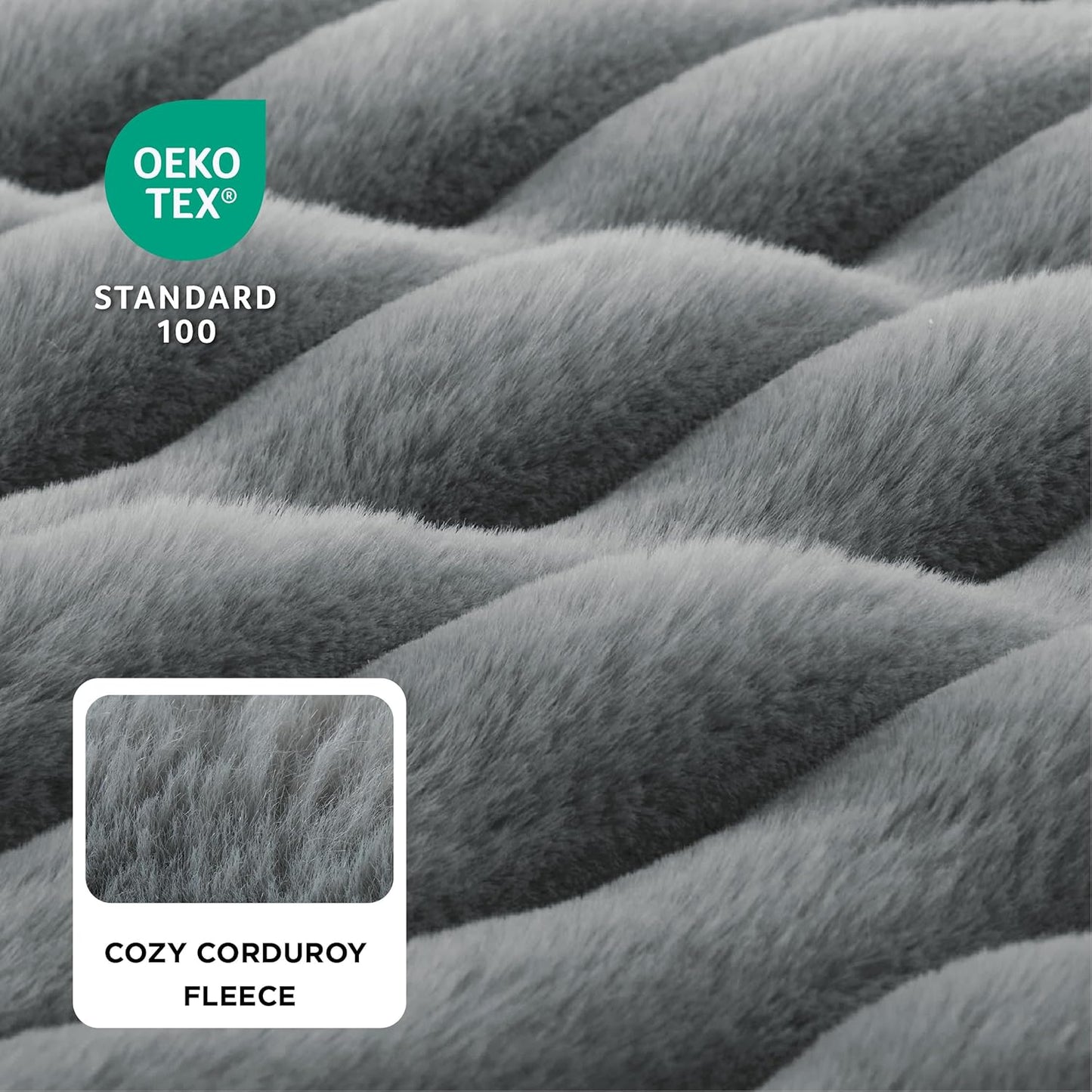 Bedsure Orthopedic Dog Bed for Small Dogs, Waterproof Memory Foam Small Pet Beds with Sides, Non-Slip Bottom and Egg-Crate Foam Medium Dog Couch Sofa with Washable Removable Corduroy Cover, Grey