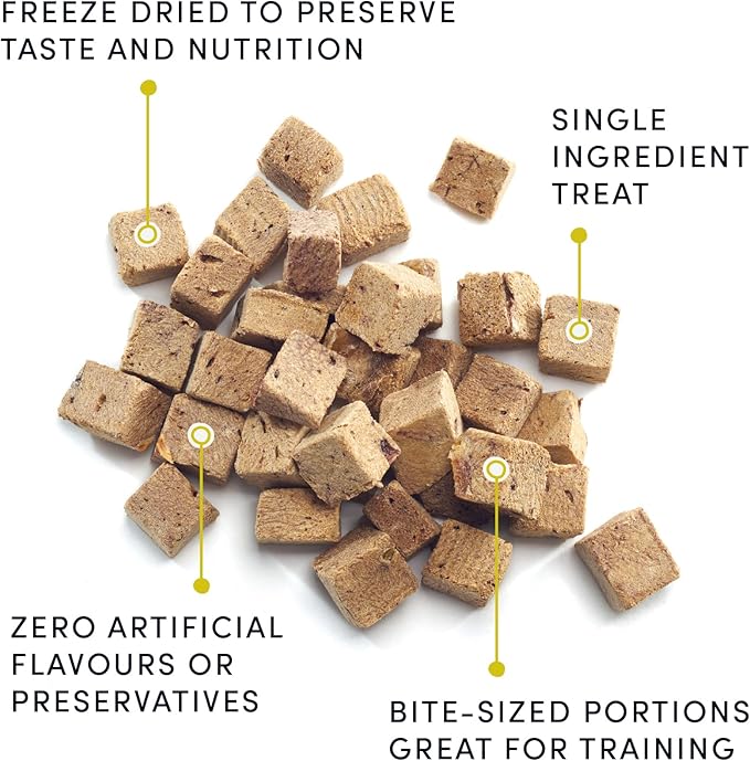 Crumps' Naturals Freeze Dried Beef Liver Mini Trainers, 4.4oz / 126g, Dog Treats