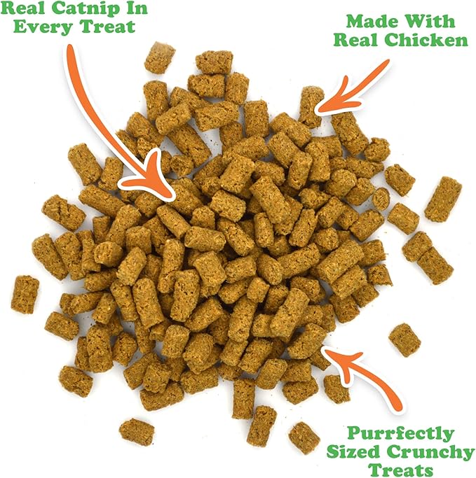 Meowijuana Crunchie Munchie Catnip Treats Bundle | 2 Chicken and 1 Seafood Medley | Made with Organic Catnip | Produced in The USA | Low Calorie Cat Snack