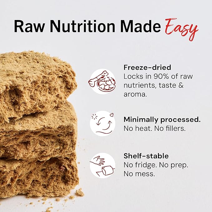 Stella & Chewy's Freeze-Dried Raw Dinner Patties - Surf 'N Turf Salmon & Beef Recipe - High Protein Grain-Free Puppy & Dog Food - Perfect For Picky Eaters - 25 oz