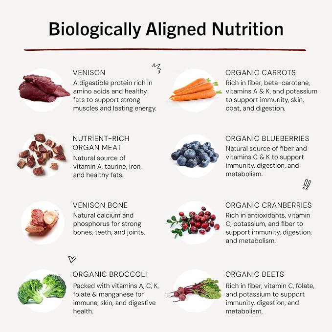 Stella & Chewy's Freeze-Dried Raw Dinner Patties - Simply Venison Recipe - High Protein Grain-Free Puppy & Dog Food - Perfect For Picky Eaters - 14 oz