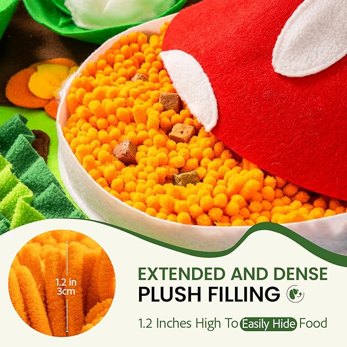 Mewoo Snuffle Mat for Dogs, 27.6" x 20“ Sniff Mat Slow Feeding Mat with Squeaky for Pets, Dog Snuffle Enrichment Puzzle Interactive Dog Toys for Boredom