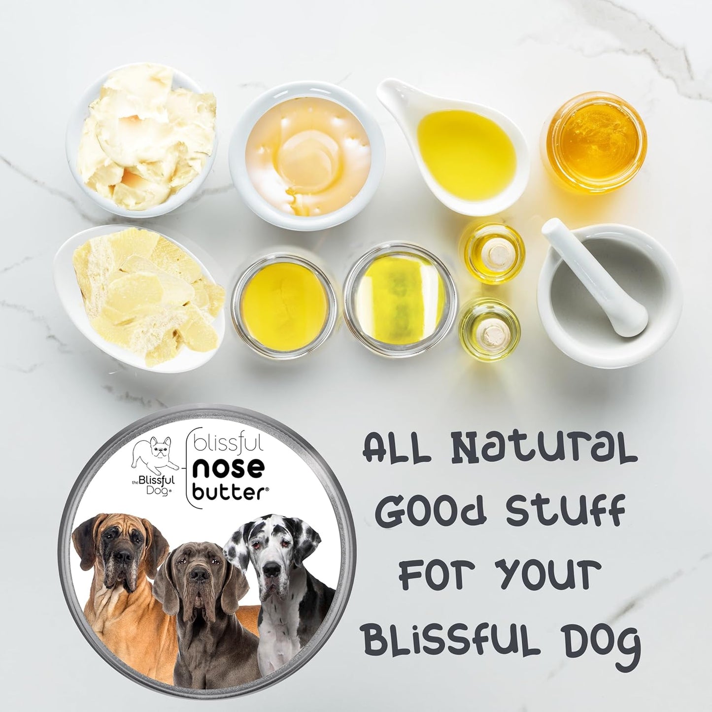 The Blissful Dog Great Dane Unscented Nose Butter - Dog Nose Butter, 1 Ounce