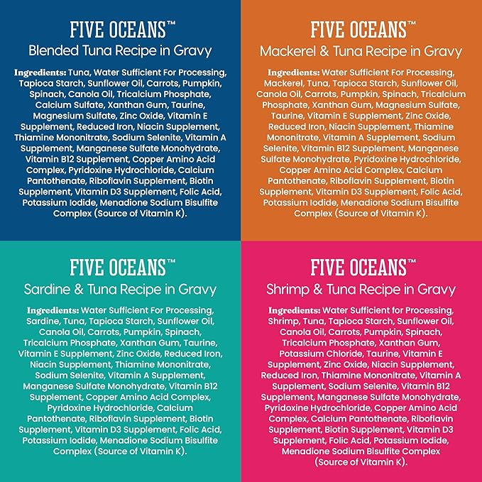 Solid Gold Wet Cat Food Variety Pack Shreds in Gravy - Healthy Canned Cat Food Made w/Real Tuna & Fish Protein & Vitamins - Grain Free & Gluten Free Canned Meals for Cats & Kittens - 12ct/3oz Can