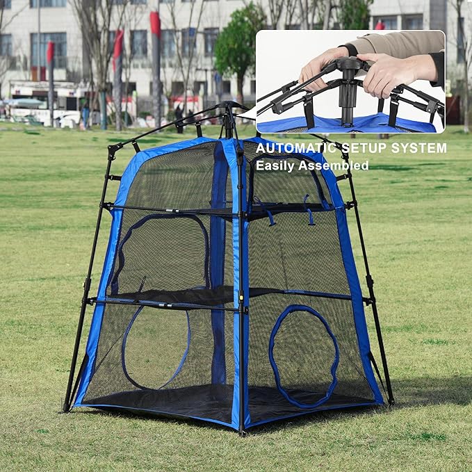 Cat Tower Tent,Outdoor Patio Cat Enclosures with Breathable Mesh,Indoor Playpen Portable Exercise Tent