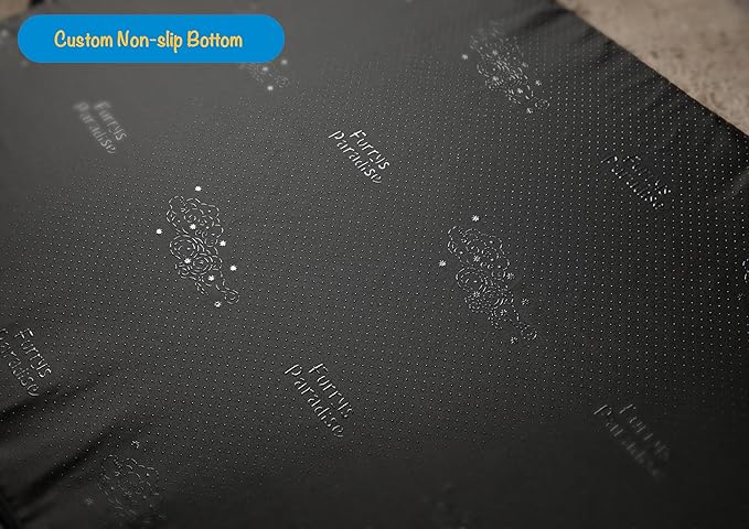 Furry's Paradise Foam Cuddler Pet Bed with Waterproof Liners, Reversible Cushion, Washable Cover, Recycled Fibers and Non-Slip Bottom. (in The Tropics, Orthopedic Medium)