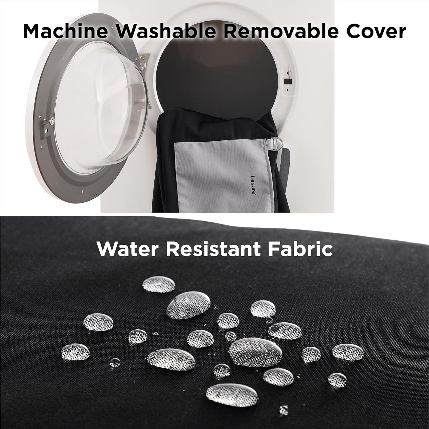 Lesure Small Dog Car Seat for Small Dogs - Waterproof Dog Booster Car Seat with Storage Pockets, Clip-On Safety Leash and Thickened Memory Foam Filling, Pet Carseat Puppy Travel Carrier Bed, Black