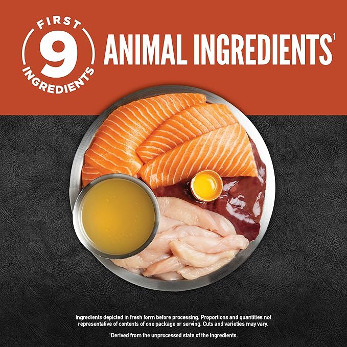 ORIJEN Chunks & Shreds Wet Cat Food Salmon & Chicken Entrée 5.5oz Cans (6 Count)