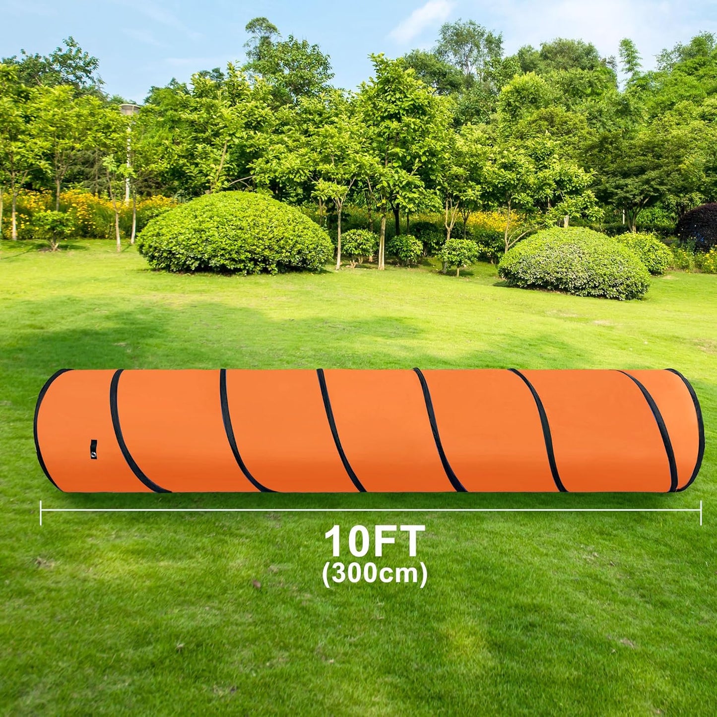 Dog Agility Tunnel, Dog Agility Equipment, Dog Agility Training with Carry Bag (Orange)