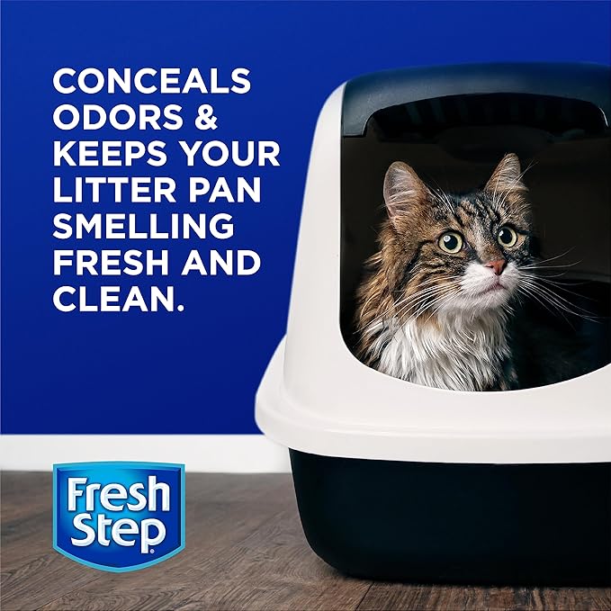 Fresh Step Cat Litter Crystals in Fresh Scent - Cat Litter Box Deodorizer - Combats Odors and Neutralizes Smells to Keep Your Home Clean, 15 Ounce - 12 Pack
