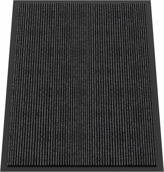 Indoor Outdoor Door Mat, 4’ x 3' Doormat for Entryway, Rubber Backing Non Slip Front Door Mat Outside Entrance, Super Absorbent Commercial Floor Mat for Home Office