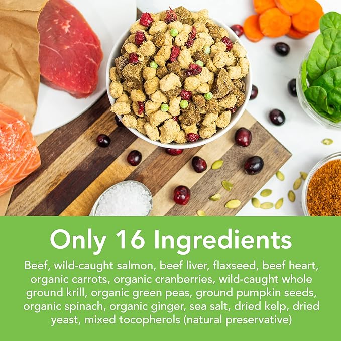 Simple Food Project - Beef & Salmon Recipe - Freeze Dried Raw Food for Dogs - 96oz