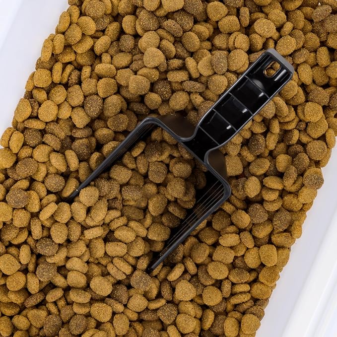 IRIS USA Dog Food Storage Container 40 lbs, Attachable Wheels, & Included Scoop, for Dog Cat Birds and other Pets, Food Storage Bin, Keep Fresh, Easy Mobility, BPA Free - Made in the USA, Dark Gray