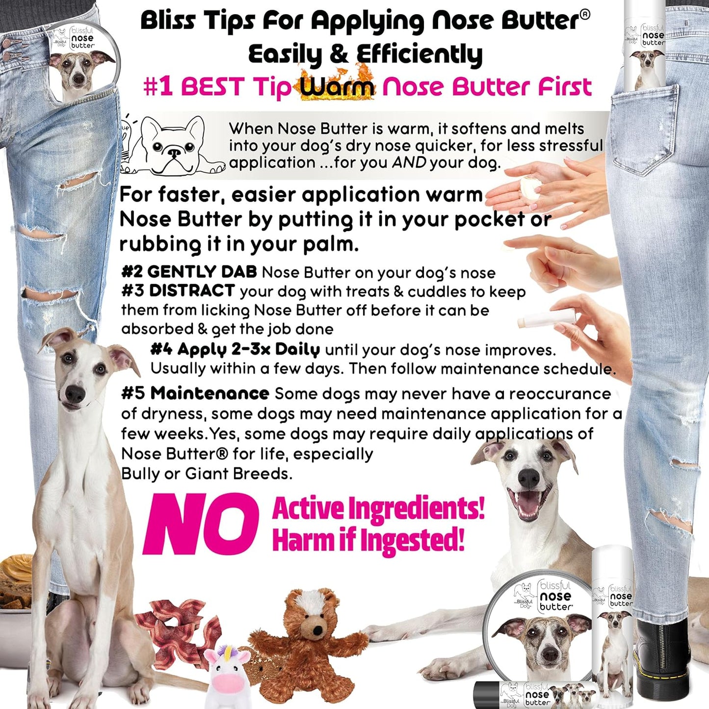 The Blissful Dog Whippet Unscented Butter, 4-Ounce