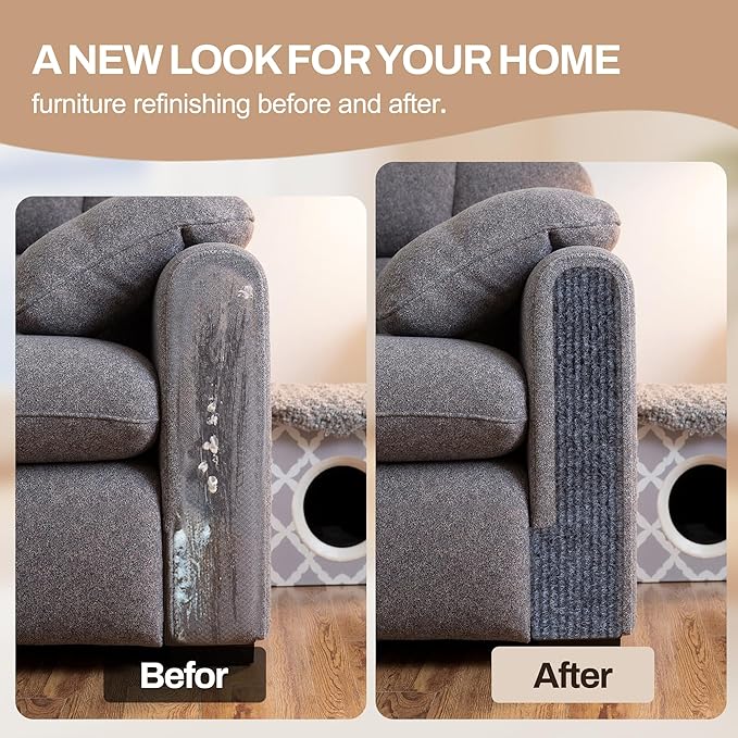 78.7"x15.8" Cat Scratch Mat Couch Furniture Protector,DIY Climb Cat Scratcher for Cat Couch Furniture or Wall Protector,Covering Cat Tower for Claws Scratching for Indoor (Dark Gray)