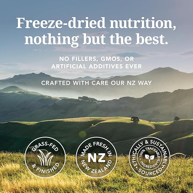 Feline Natural Grain-Free Freeze-Dried Cat Food, New Zealand Lamb & Venison 11oz