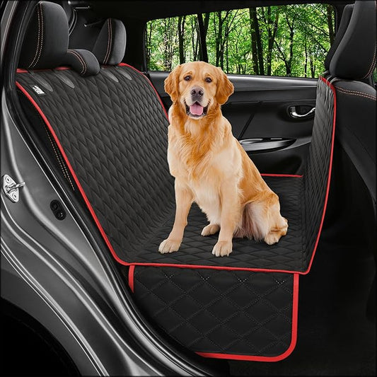 XL Dog Car Seat Cover for Back Seat, Waterproof Hammock for Car, SUV & Truck, Non-Slip Backseat Cover for Dogs, Heavy-Duty Dog Hammock Style Seat Protector Pets, Easy to Install & Clean